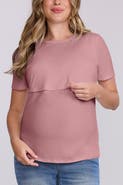 MOTHERHOOD MATERNITY Crewneck Short Sleeve Nursing Tee