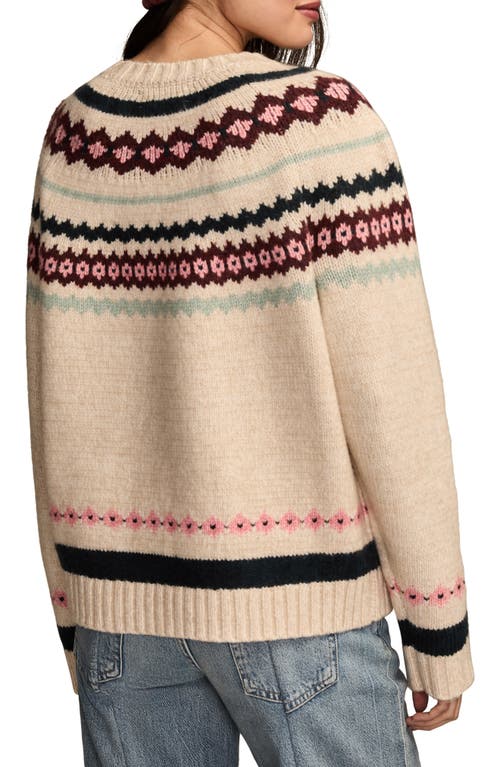 Lucky Brand Fair Isle Crewneck Sweater In Multi