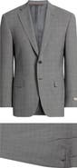 Canali Siena Regular Fit Plaid Super 130s Wool Suit