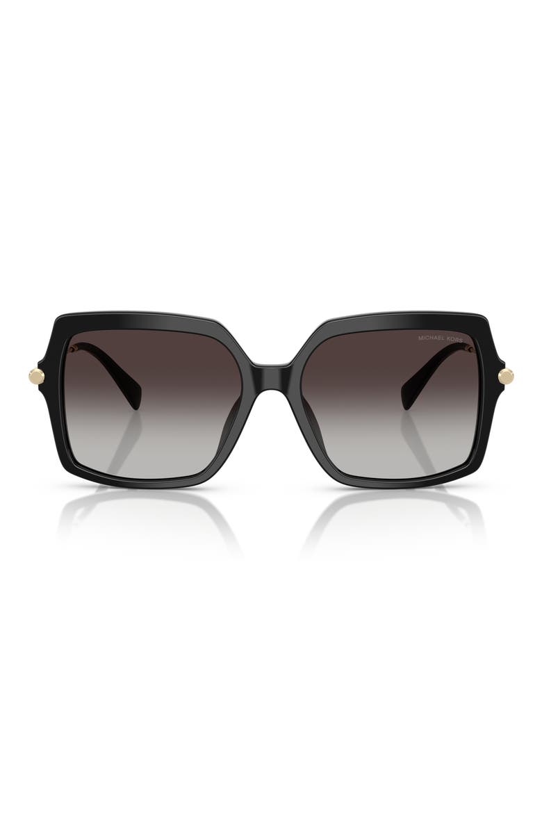 Quogue 57mm Square Sunglasses, Main, color, BLACK / DARK GREY GRADIENT