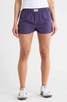 BDG Urban Outfitters Navy Stripe Cotton Boxer Shorts