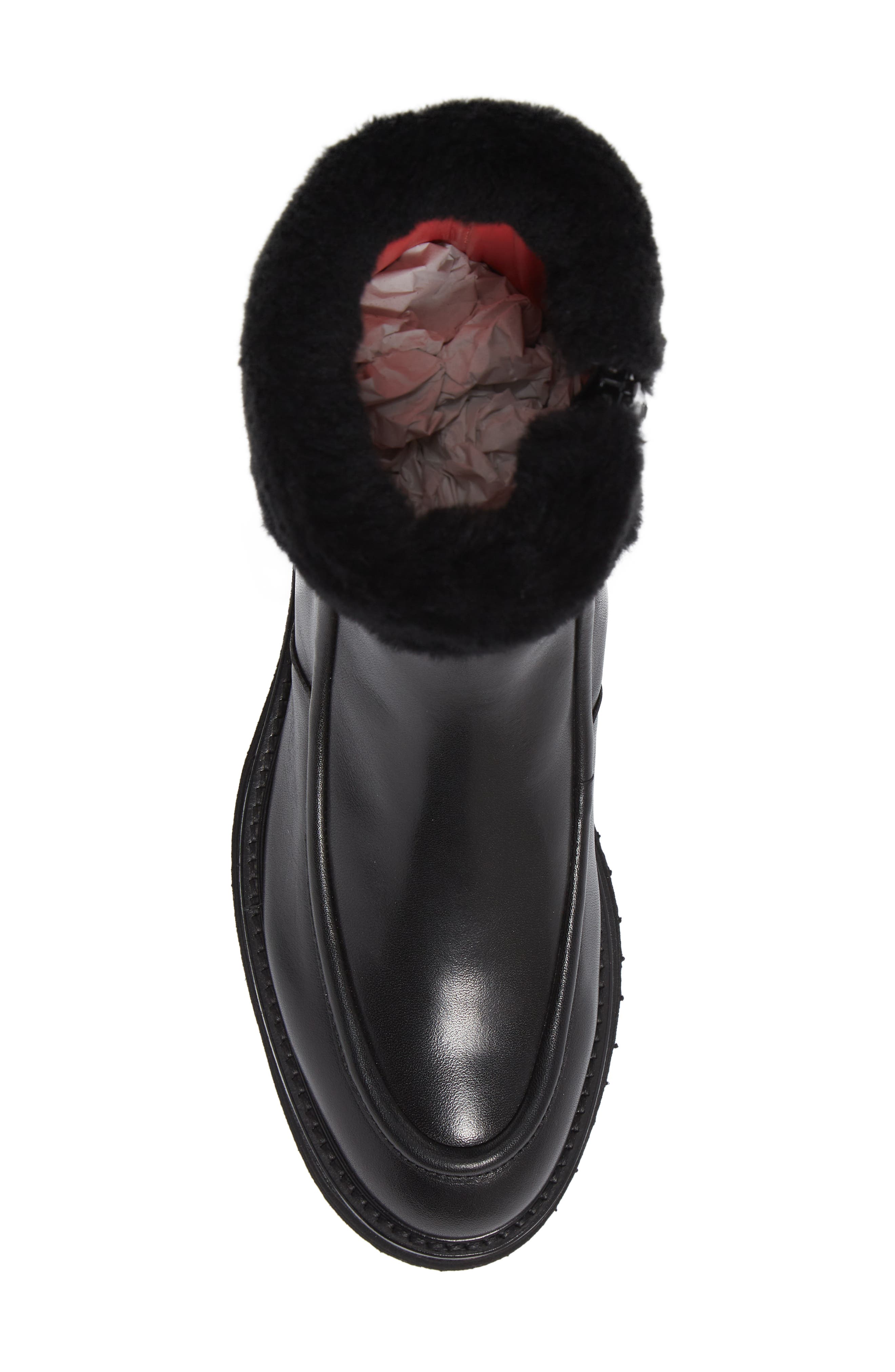 Pas de Rouge Ada Genuine Shearling Cuff Boot, Alternate, color, 