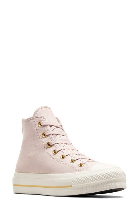 Light pink platform converse shops