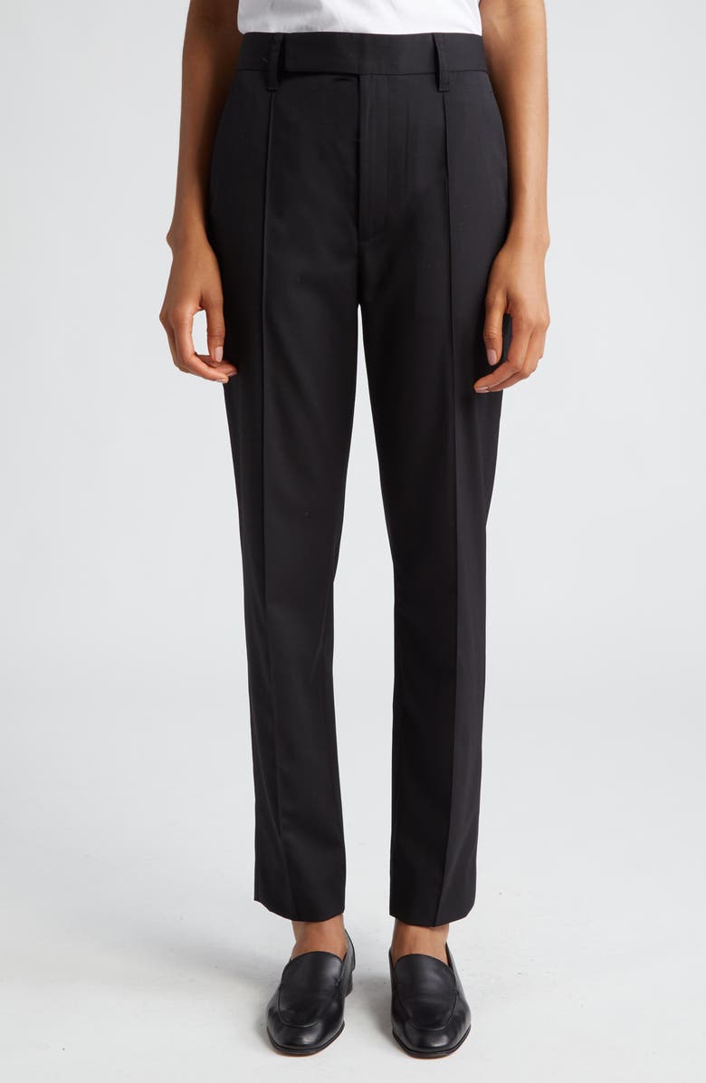 Maria McManus Slim Fit Pintuck Stretch Wool Trousers, Main, color,
