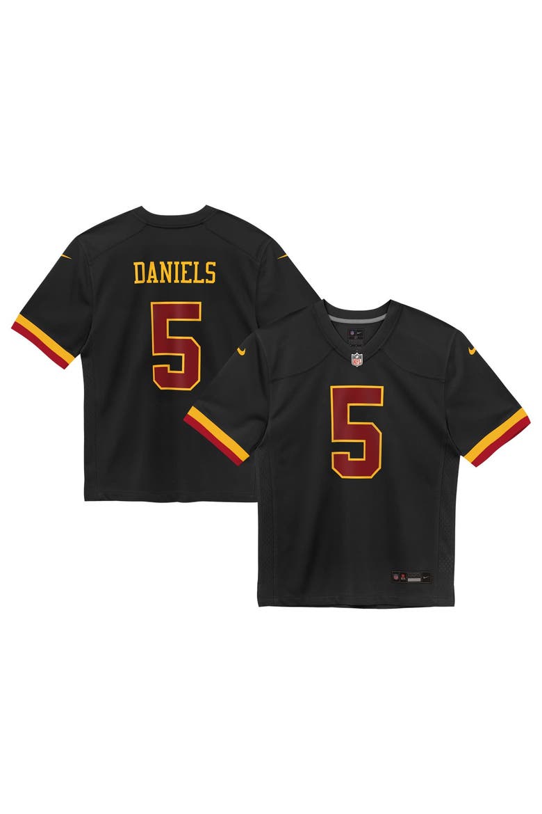 Preschool Nike Jayden Daniels Black Washington Commanders Alternate Game Jersey, Main, color, Black