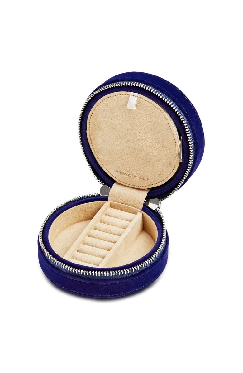 WOLF Royal Asscher Round Jewelry Zip Case, Alternate, color, Blue