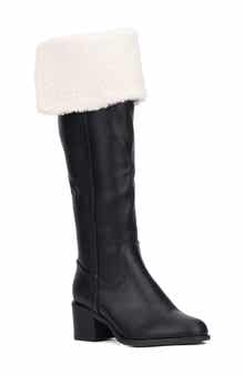 NEW YORK AND COMPANY Devi Faux Shearling Cuff Boot