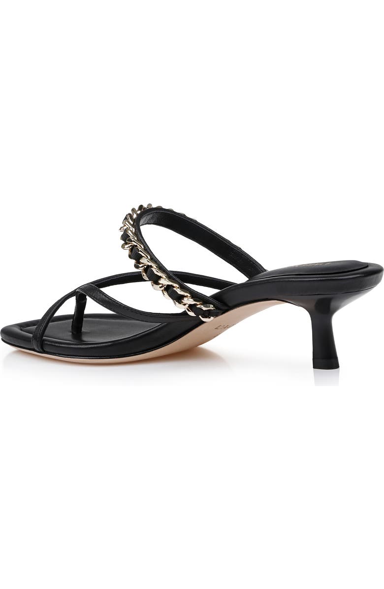 L'AGENCE Georgette Kitten Heel Slide Sandal, Alternate, color, Black Leather