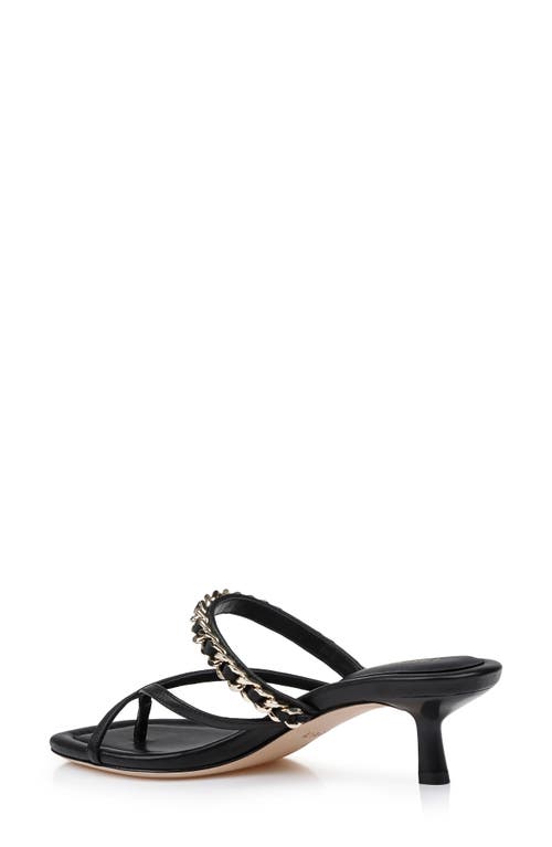 L Agence L'agence Georgette Kitten Heel Slide Sandal In Black Leather
