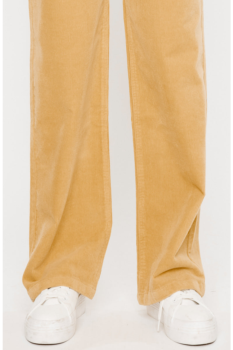 Saturn Ultra High Rise Wide Leg Corduroy Pants, Alternate, color, Mustard