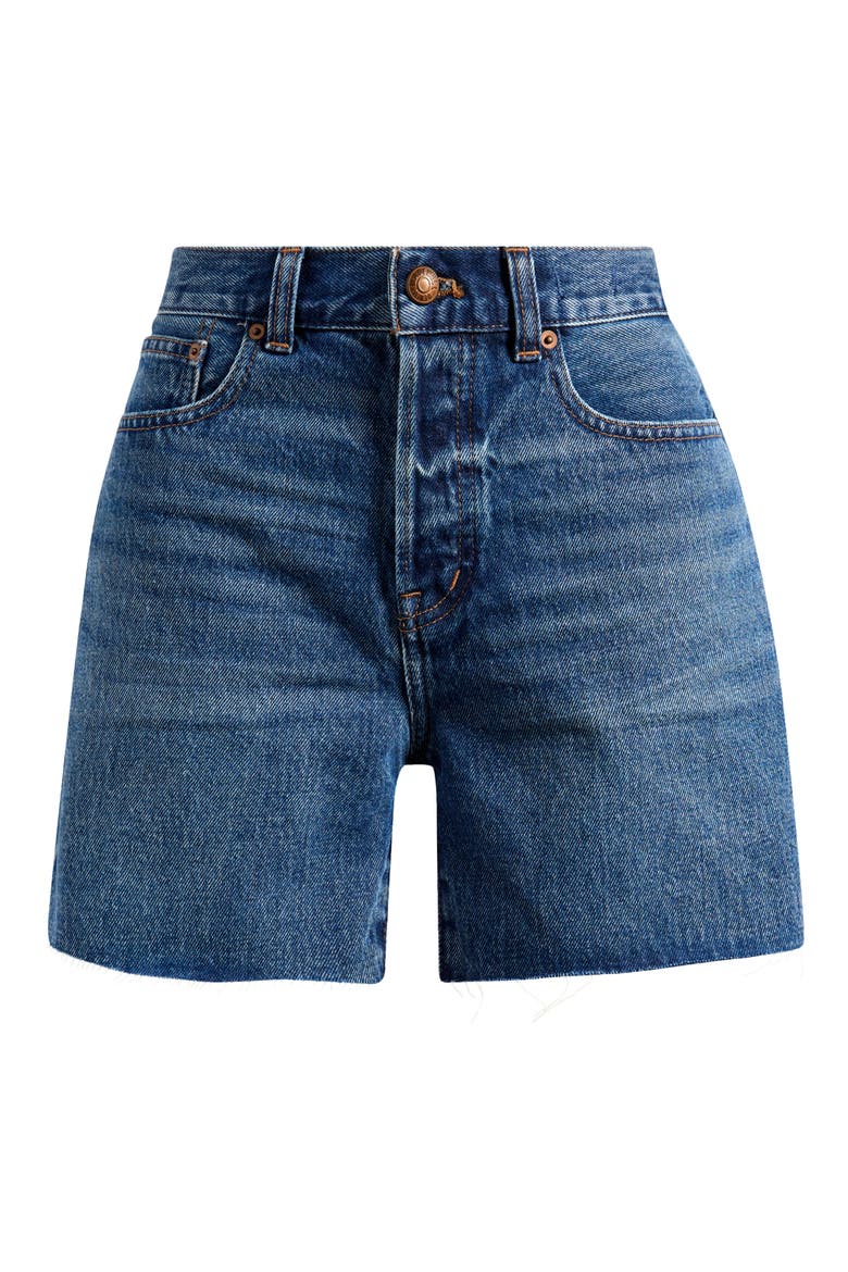 The Brynn Long Cutoff Denim Shorts, Alternate, color, POLACHECK WASH