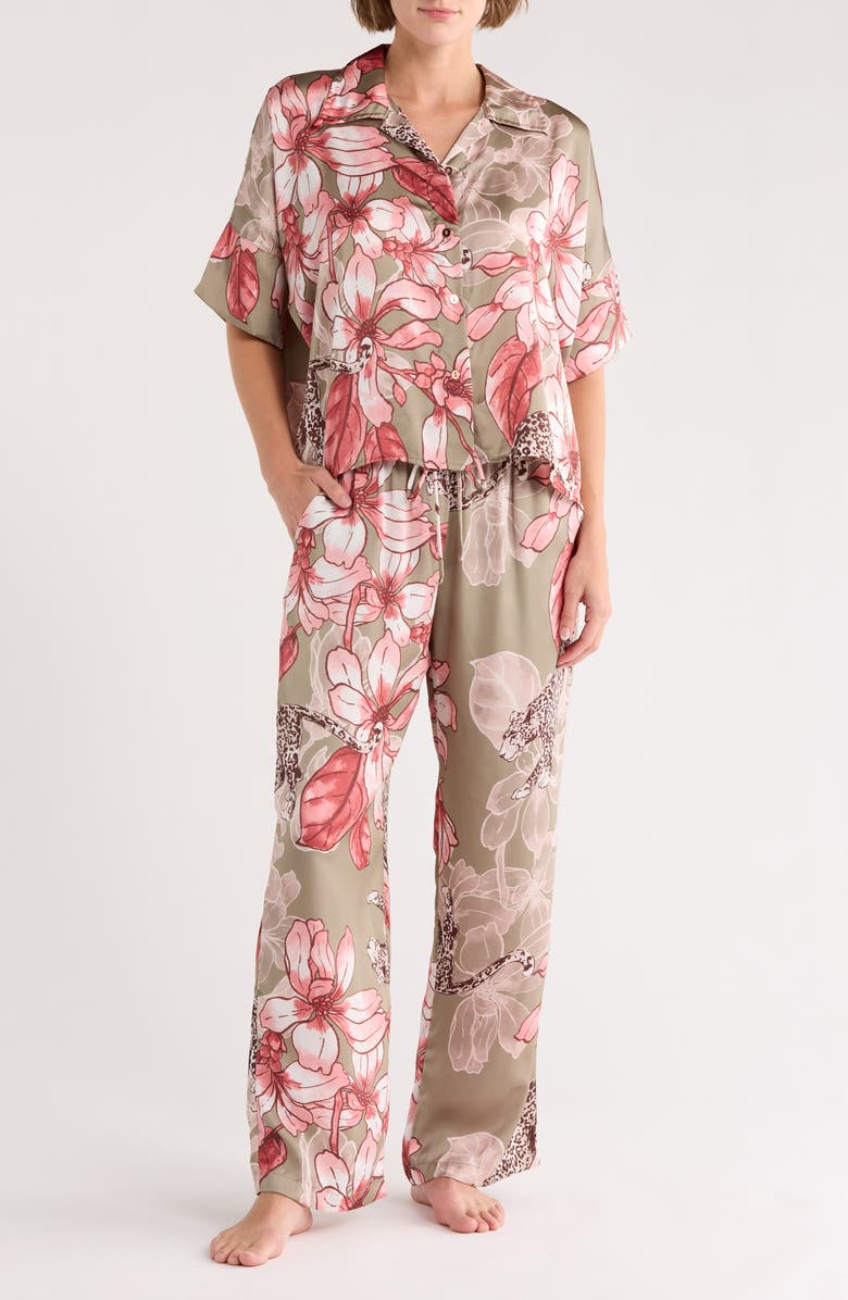 Midnight Bakery Emma Ziggy Two-Piece Pajamas, Main, color, Loden