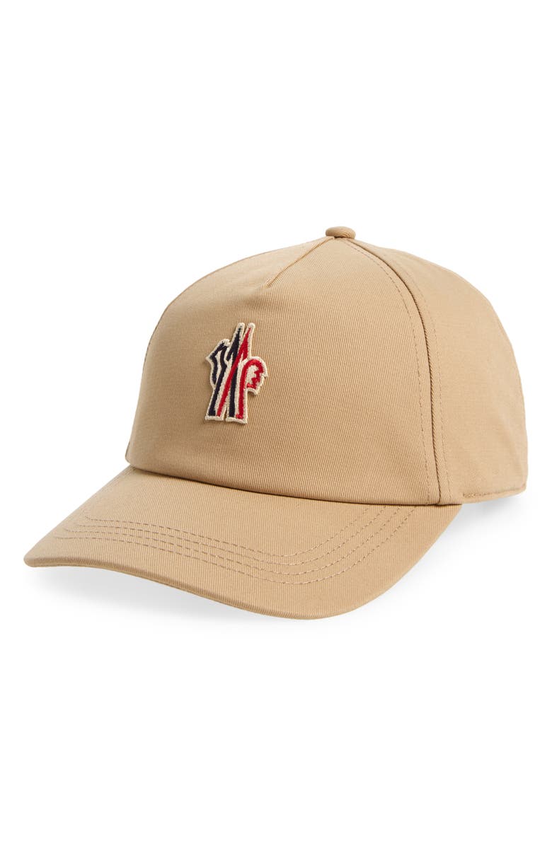Moncler Grenoble Logo Cotton Twill Baseball Cap, Main, color,