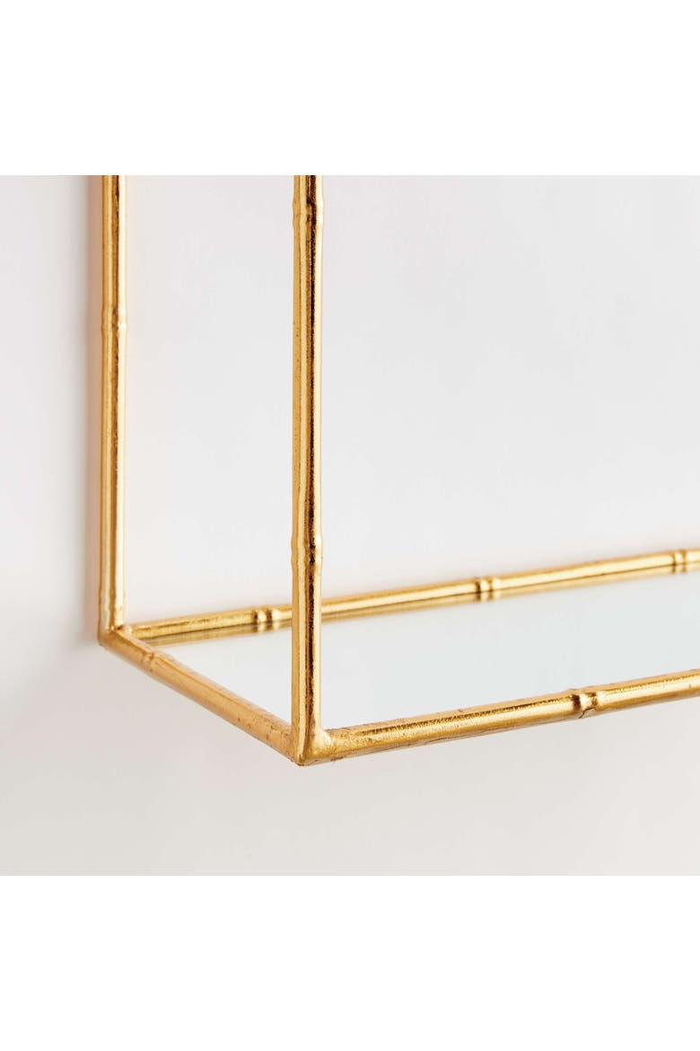 Daphne Mirrored Wall Shelves Set Of 3, Alternate, color, Gold