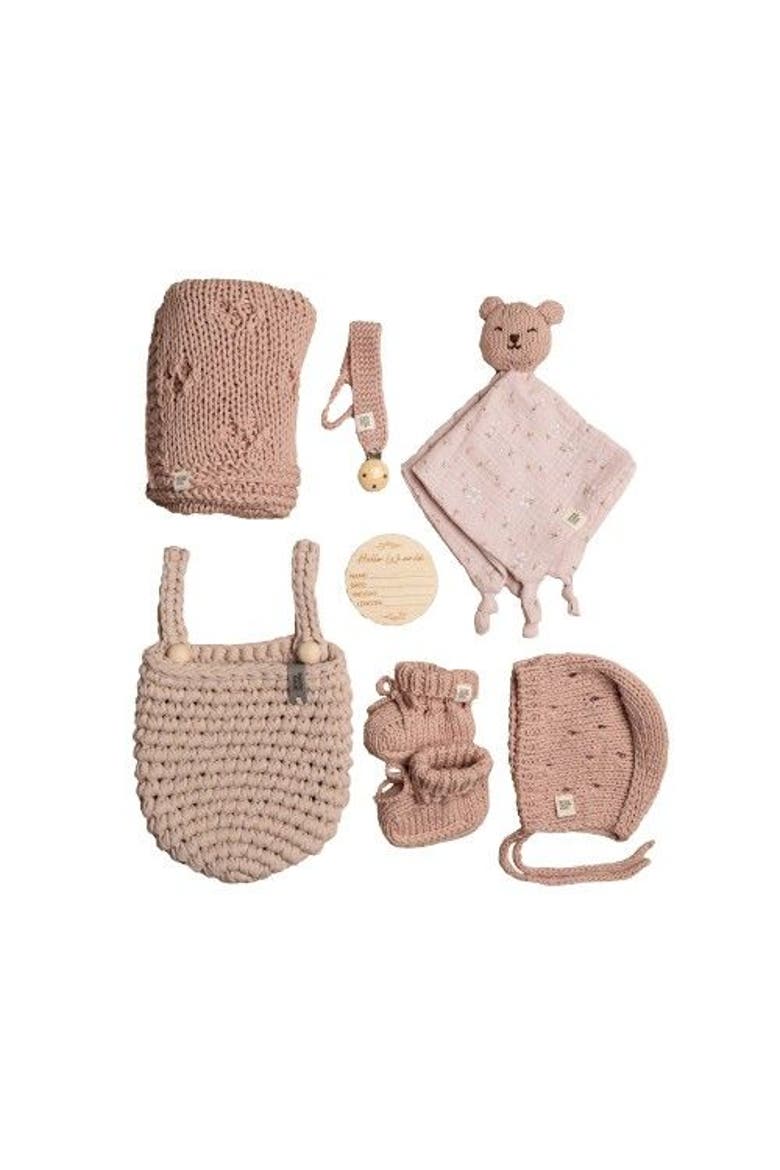 Baby Arrival Gift Set Pointelle, Main, color, Blush