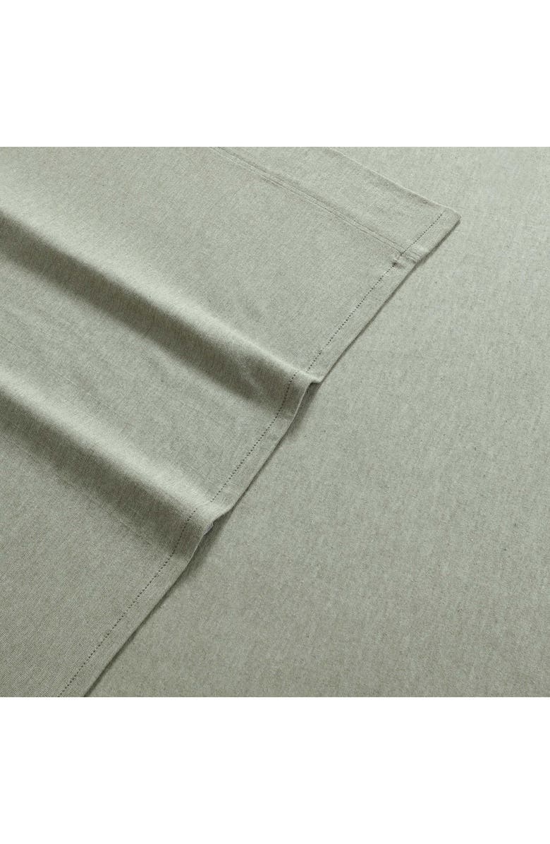 Calvin Klein Home Modern Mélange Cotton Blend Sheet Set, Alternate, color, Pastel Green