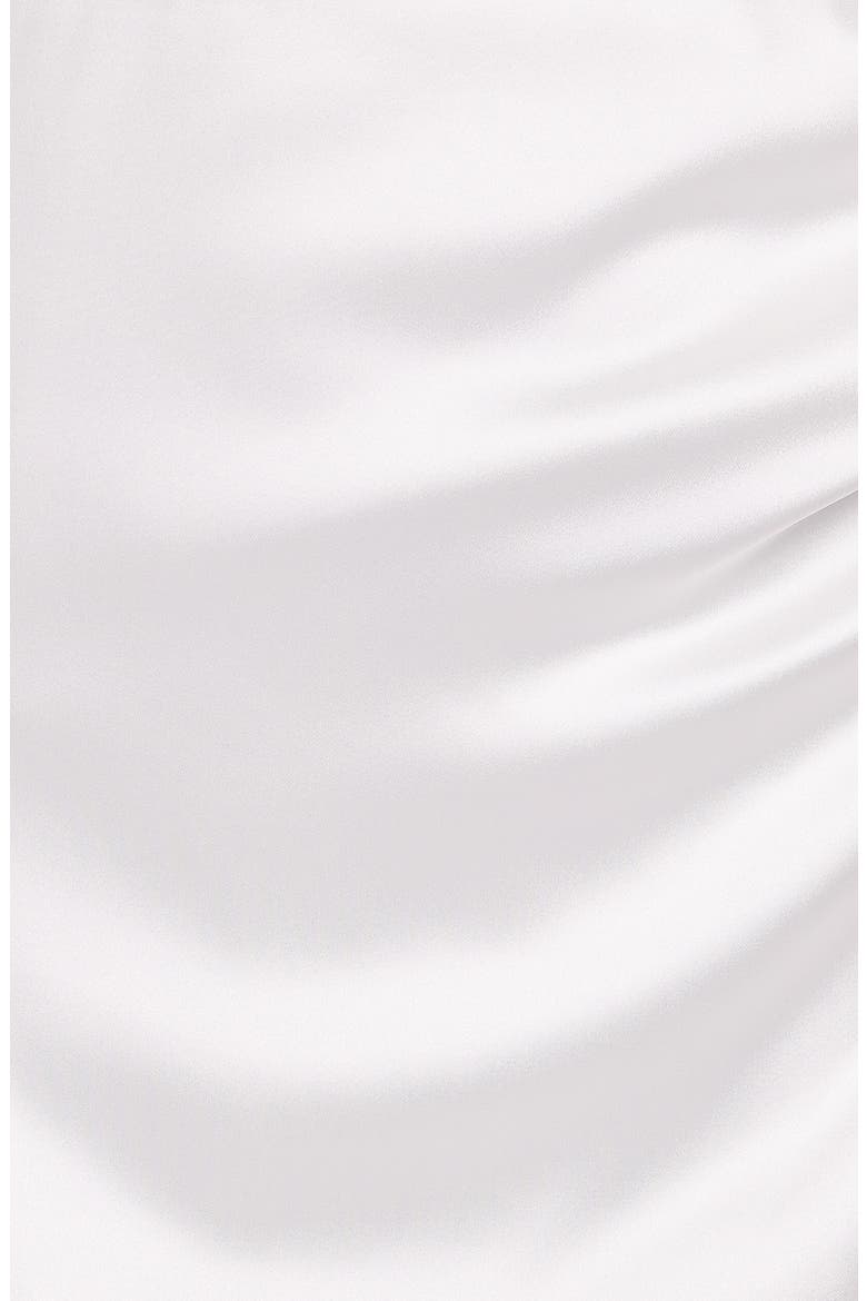 Kara Strapless Stretch Satin Gown, Alternate, color, WHITE