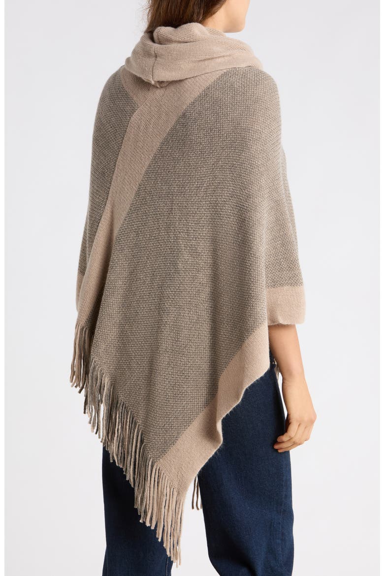 Cowl Neck Knit Poncho, Main, color, TAUPE