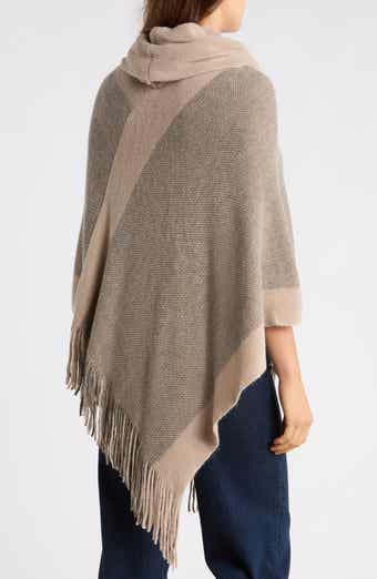 Cowl Neck Knit Poncho
