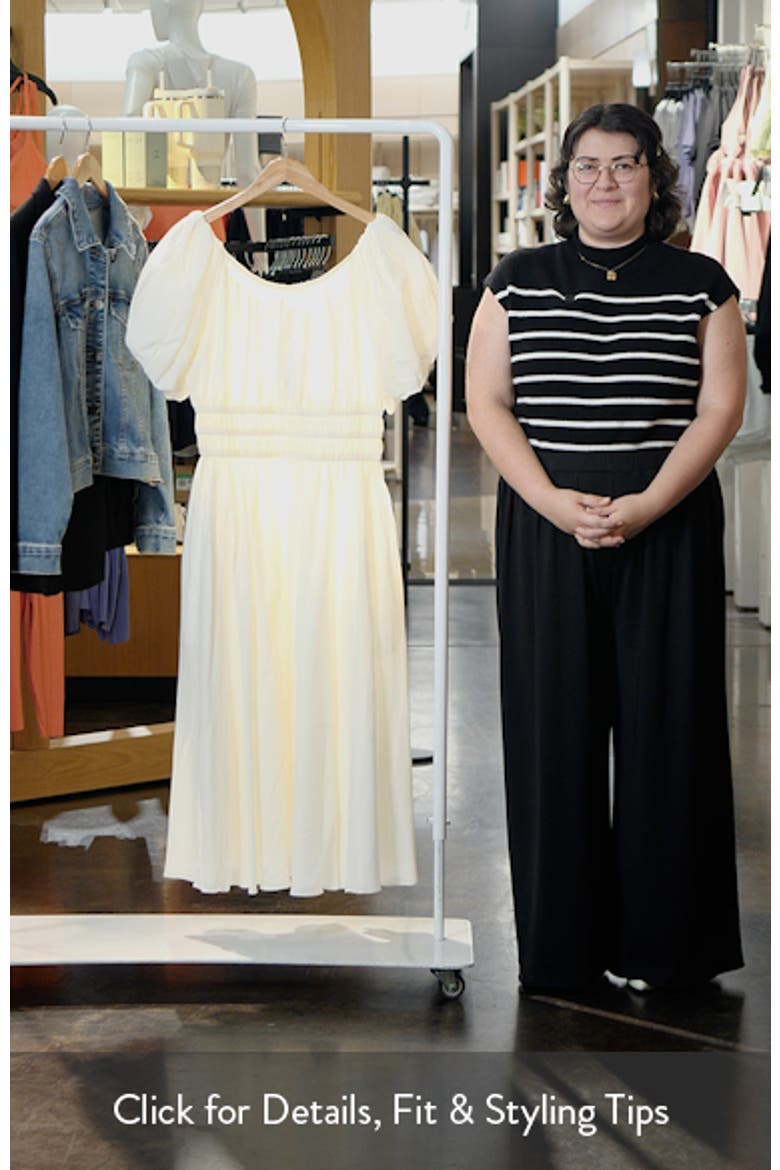 Lillian Puff Sleeve Cotton Midi Dress video