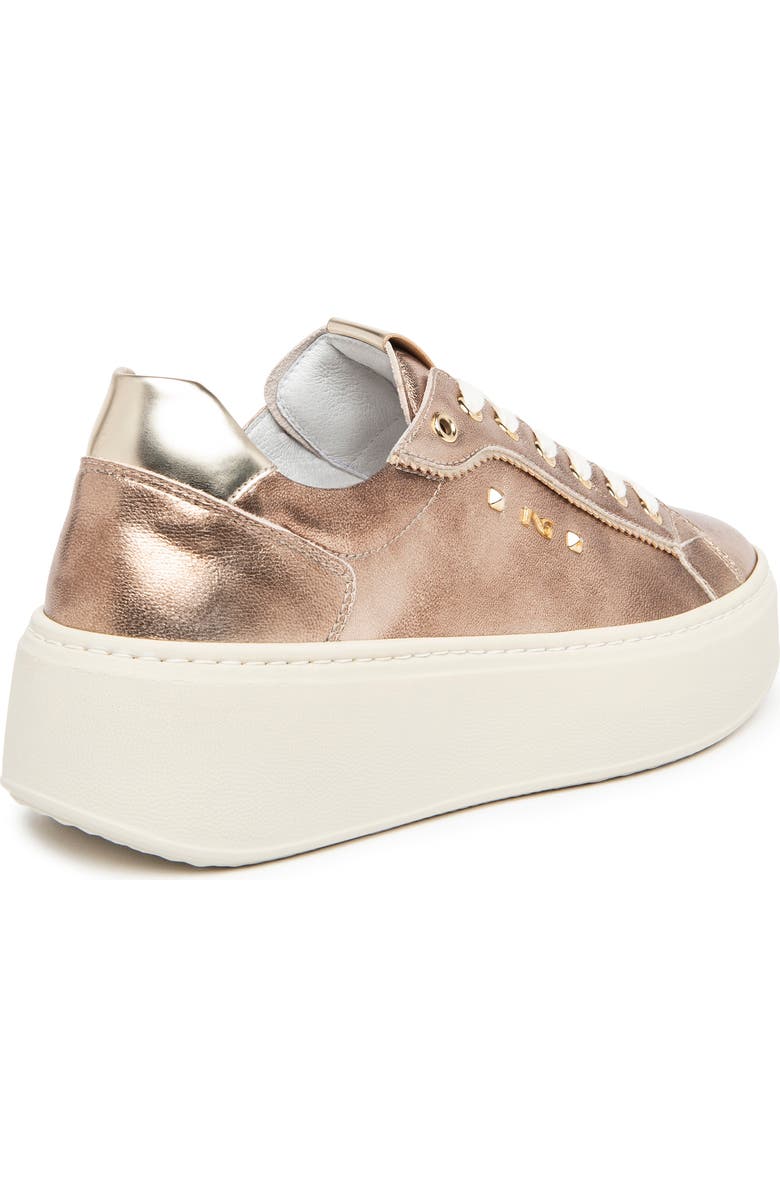 NeroGiardini Metallic Platform Sneaker, Alternate, color, Gold