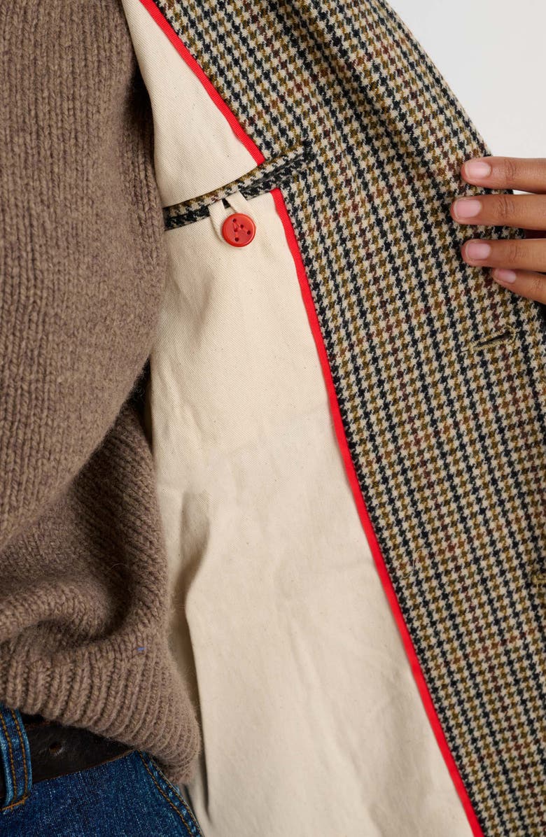Alex Mill Eleanor Houndstooth Check Wool Blazer, Alternate, color,