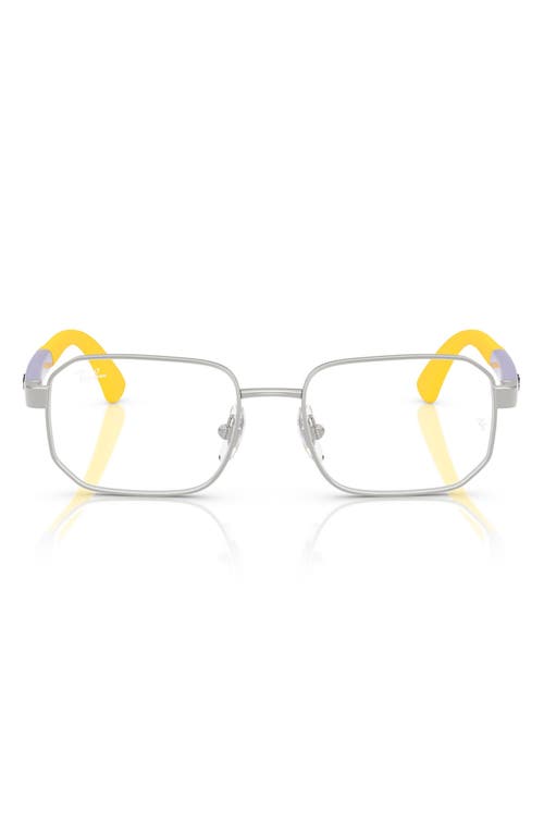 Ray Ban Ray-ban Kids' 48mm Irregular Optical Glasses In Silver