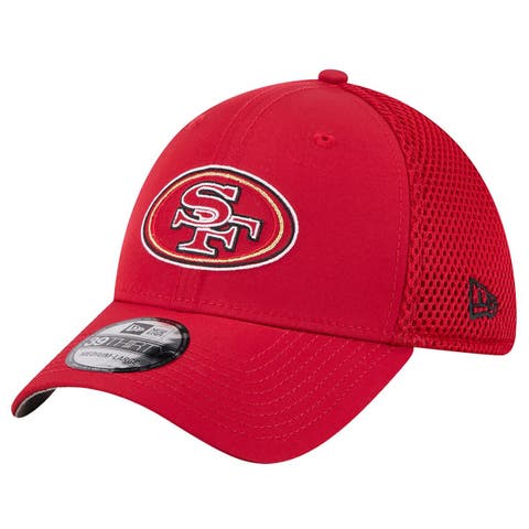 Men
s New Era  Scarlet San Francisco 49ers Outline 39THIRTY Flex Hat