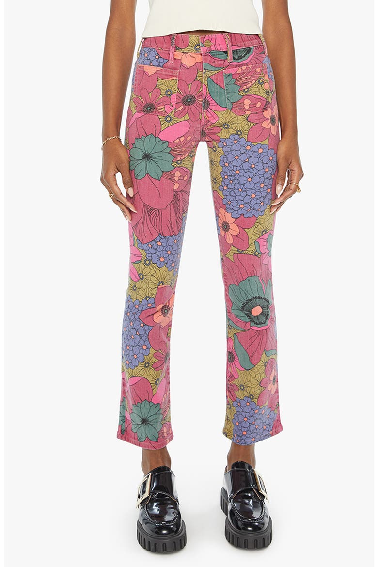 Insider Flood Patch Pocket Crop Bootcut Jeans, Main, color, PSYCHIC FLORAL