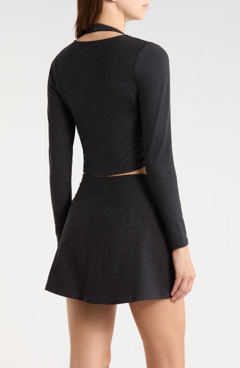 Year of Ours Stretch Zip Up Cardigan, Alternate, color, Heather Black