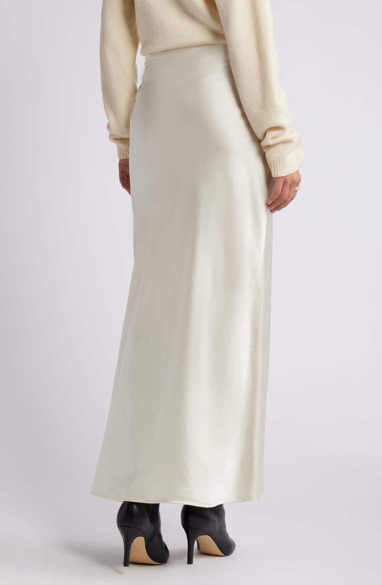 Open Edit Bias Cut Maxi Skirt, Alternate, color, Ivory Dove