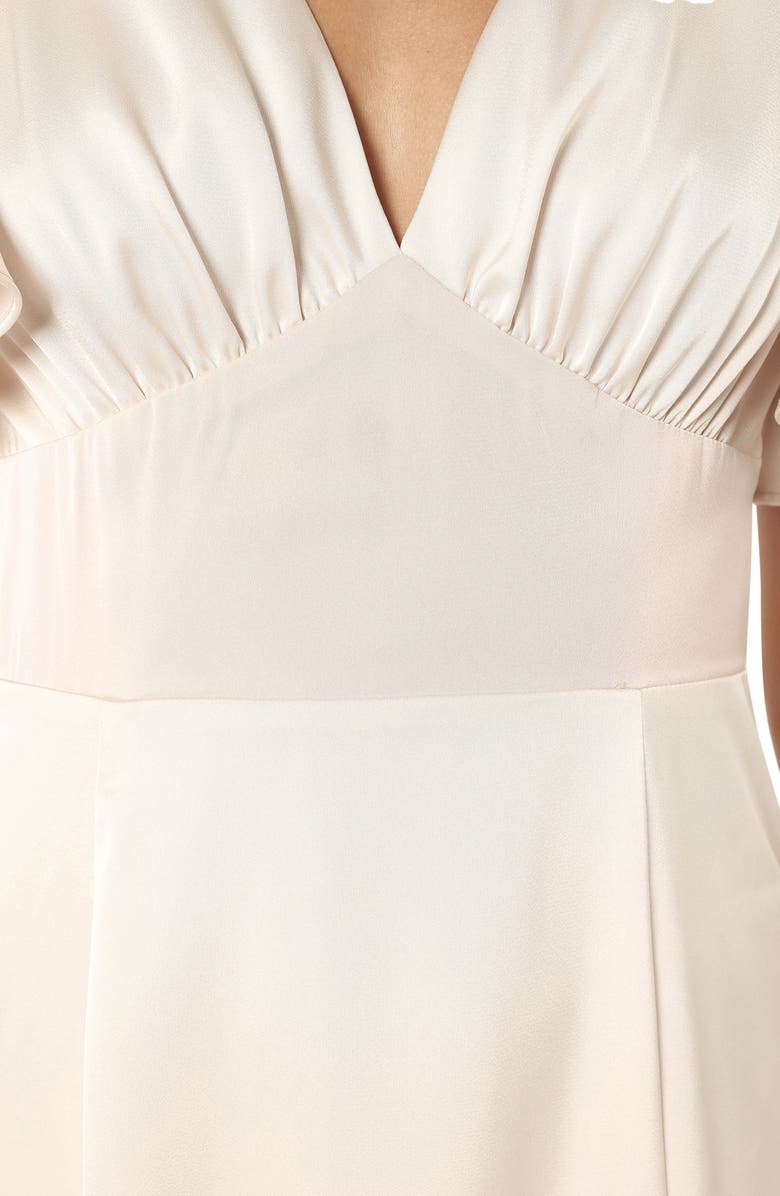 Petal & Pup Casper Flutter Sleeve Satin Dress, Alternate, color,