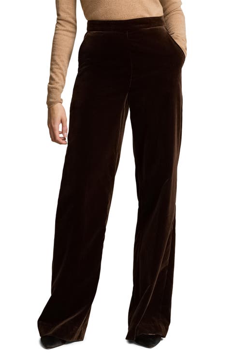 Velvet Wide Leg Pants