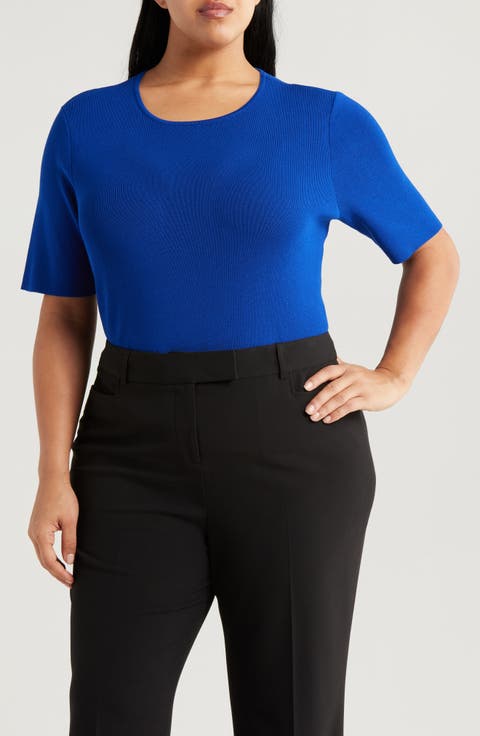 Short Sleeve Sweater (Plus)