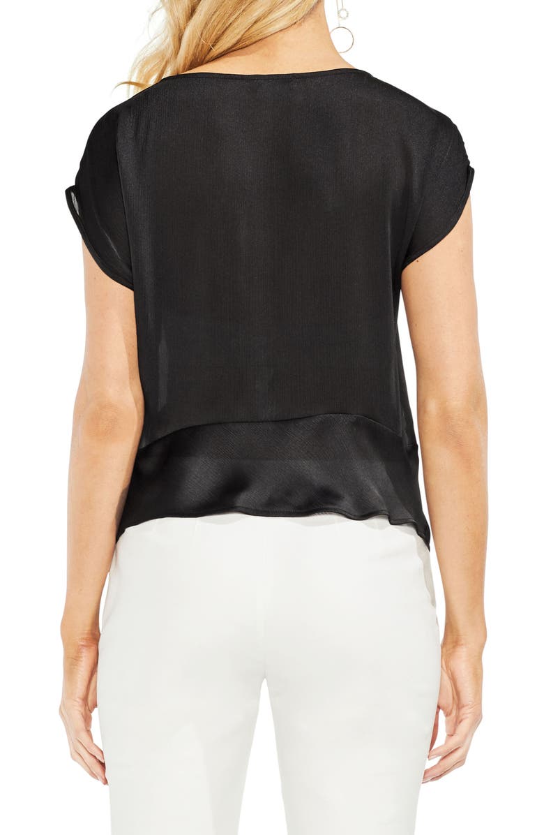 Vince Camuto Side Tie Satin Blouse, Alternate, color,