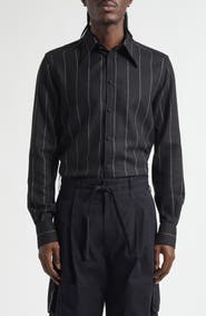 Dolce&Gabbana Gold Fit Pinstripe Flannel Shirt