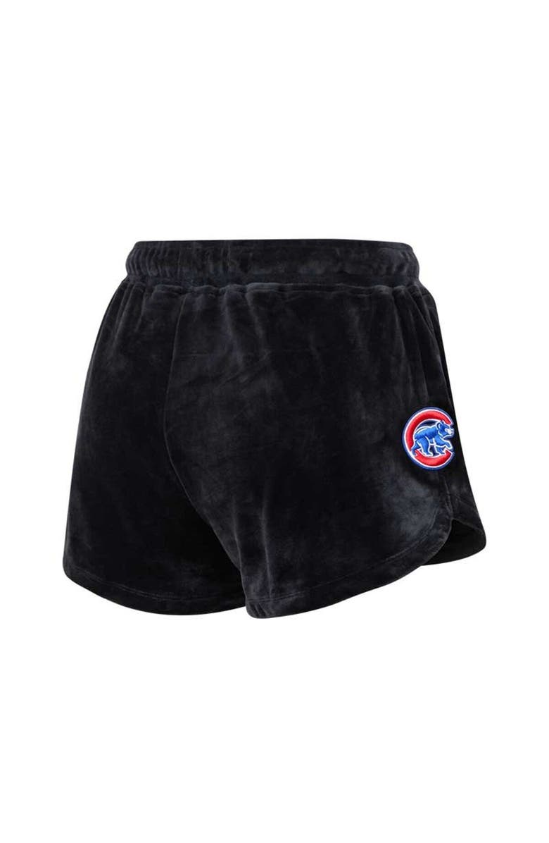 PRO STANDARD Women's Pro Standard Black Chicago Cubs Classic Velour Lounge Shorts, Alternate, color, Black