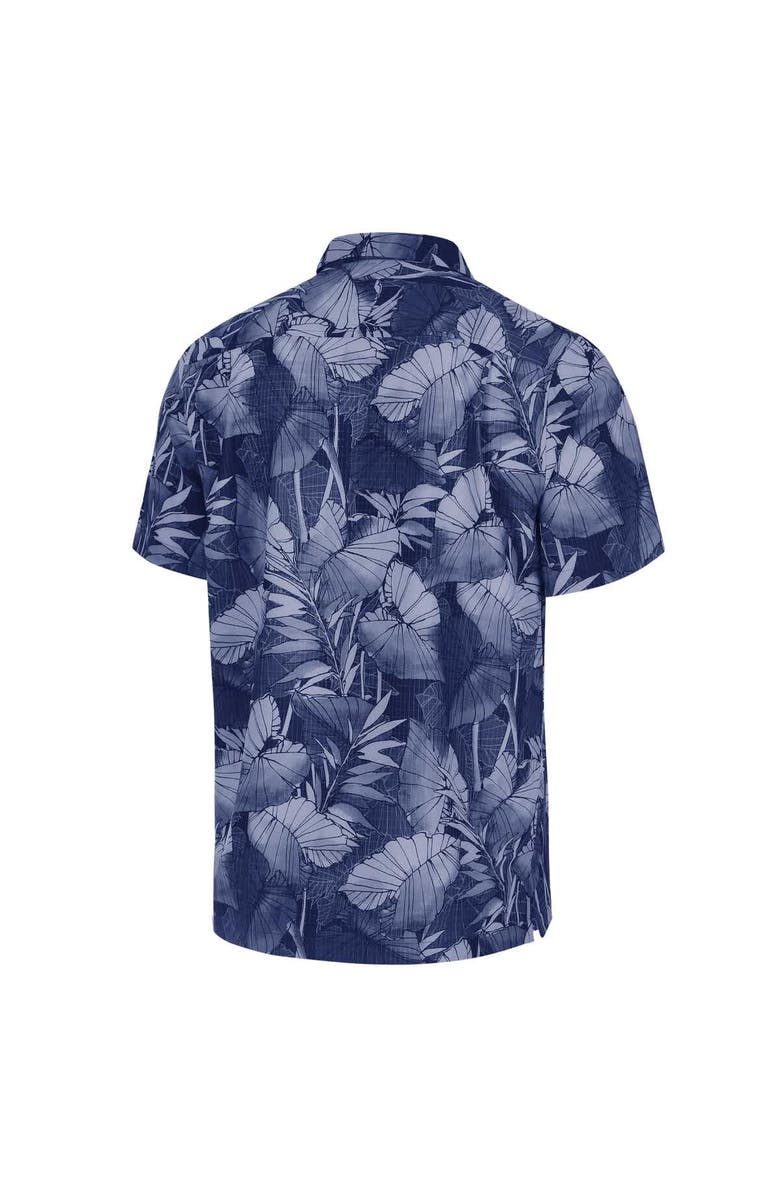 Tommy Bahama Men's Tommy Bahama Navy New England Patriots Bahama Coast Nuevo Fronds Camp Button-Up Shirt, Alternate, color, 