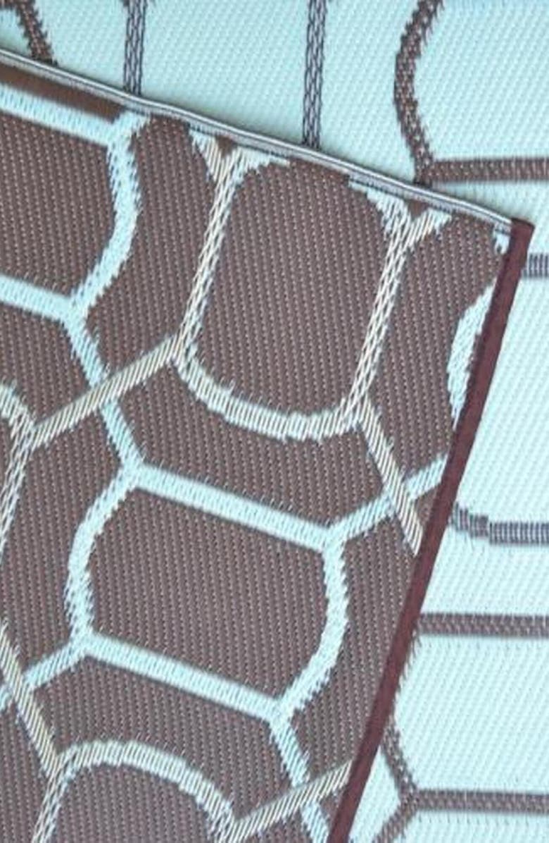 Mad Mats Oblong Brick Brown Sky, Alternate, color, Dark Brown And Aqua