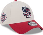 New Era Men's New Era  Khaki/Red San Diego Padres 2024 Fourth of July 39THIRTY Flex Hat