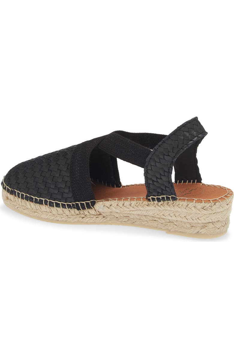 Toni Pons Siracusa Slingback Espadrille Wedge, Alternate, color, Negre