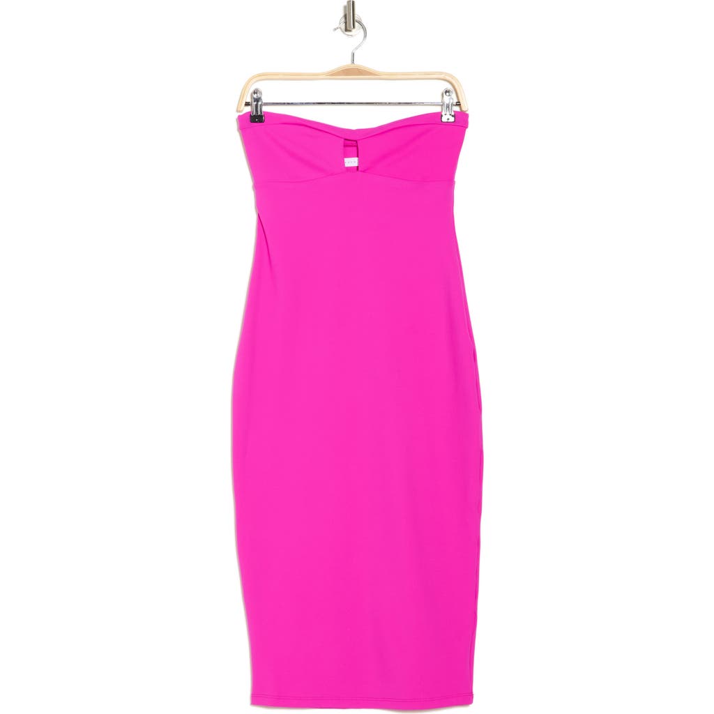 Susana Monaco Strapless Cutout Body-con Dress In Magenta