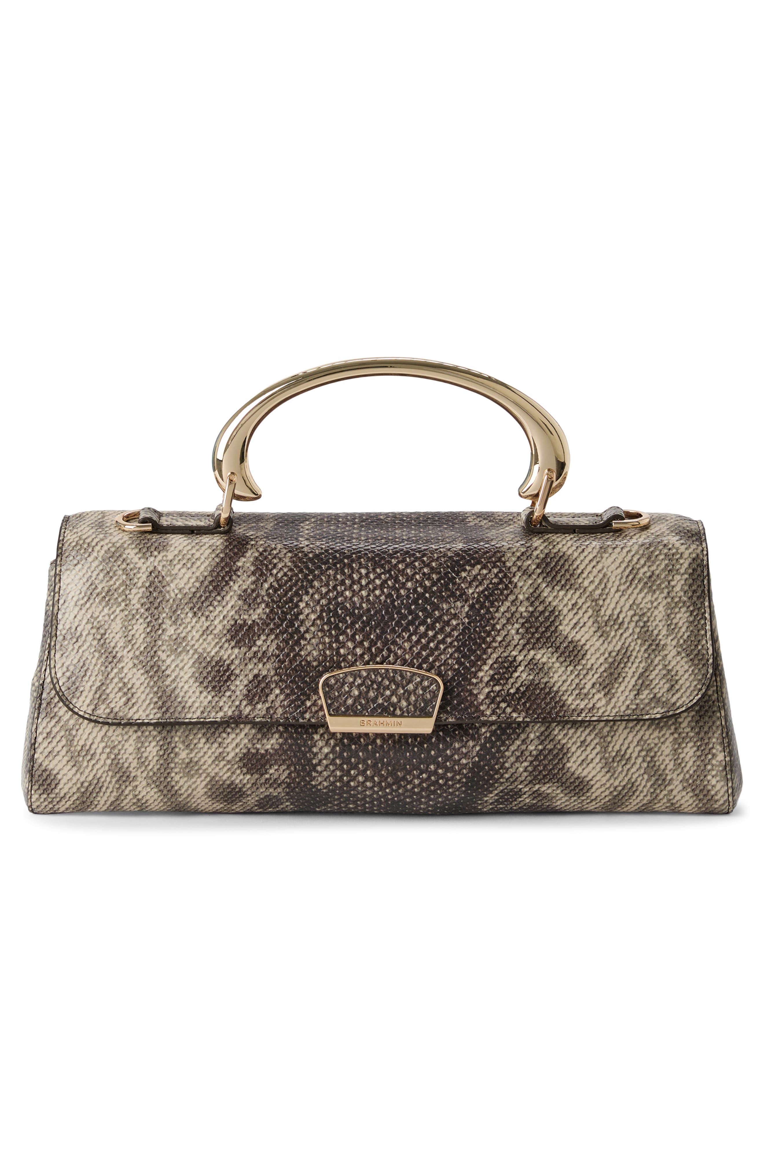 Brahmin Dayan Embossed Leather Shoulder Bag, Alternate, color, 