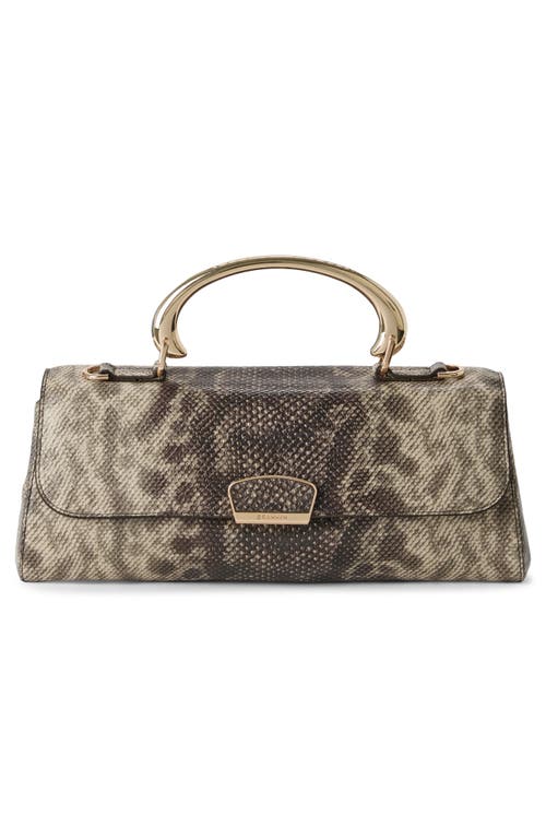 Brahmin Dayan Embossed Leather Shoulder Bag In Brown