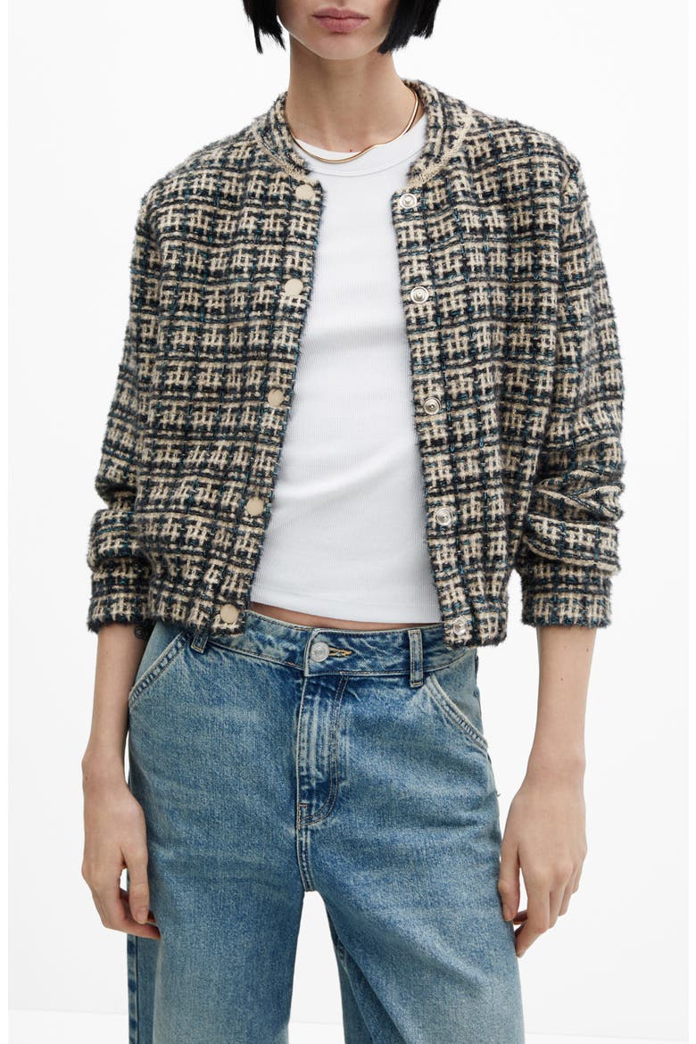 Dolors Tweed Jacket, Main, color, NAVY
