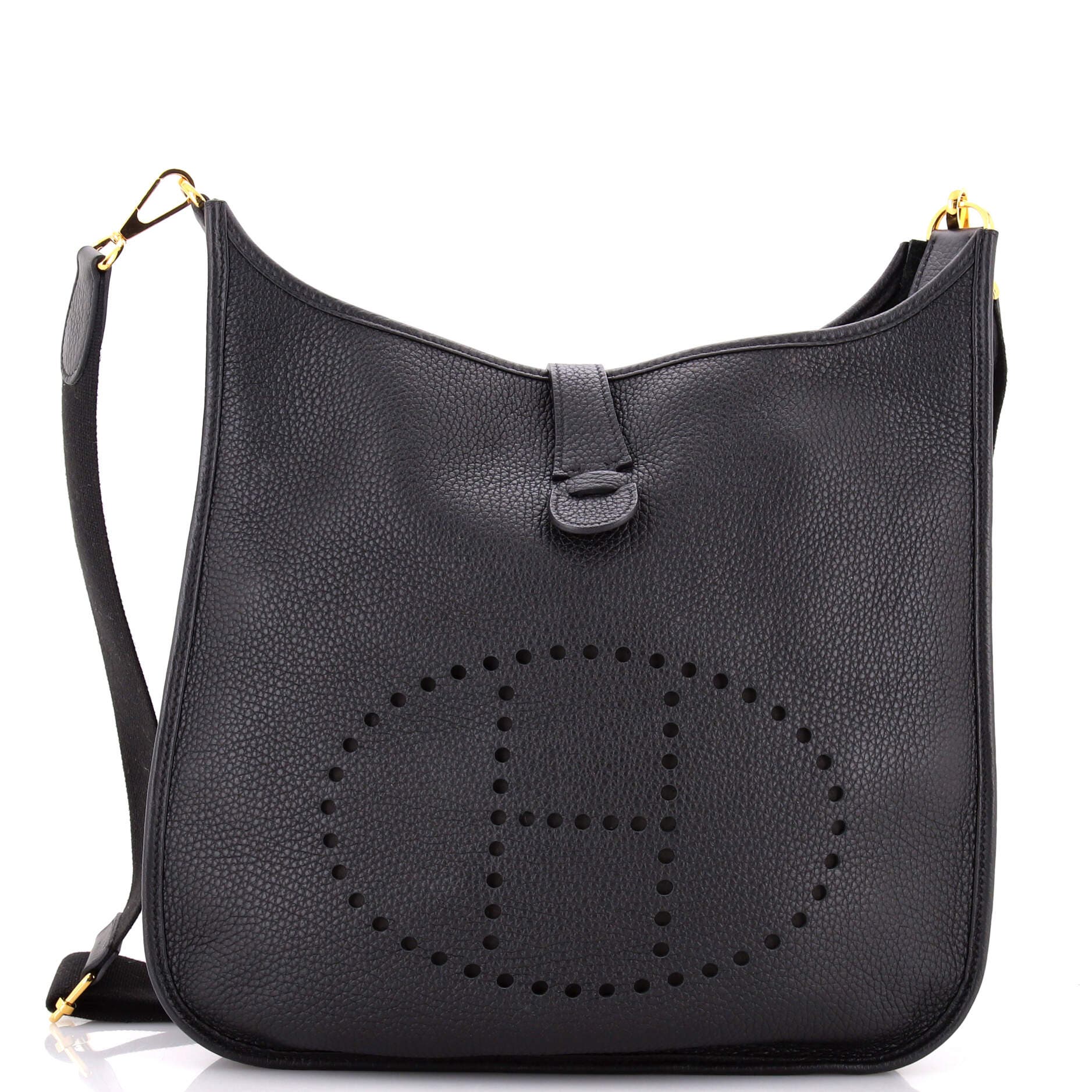 Pre-Owned Hermes Evelyne Bag Gen III Clemence GM, Main, color, Noir