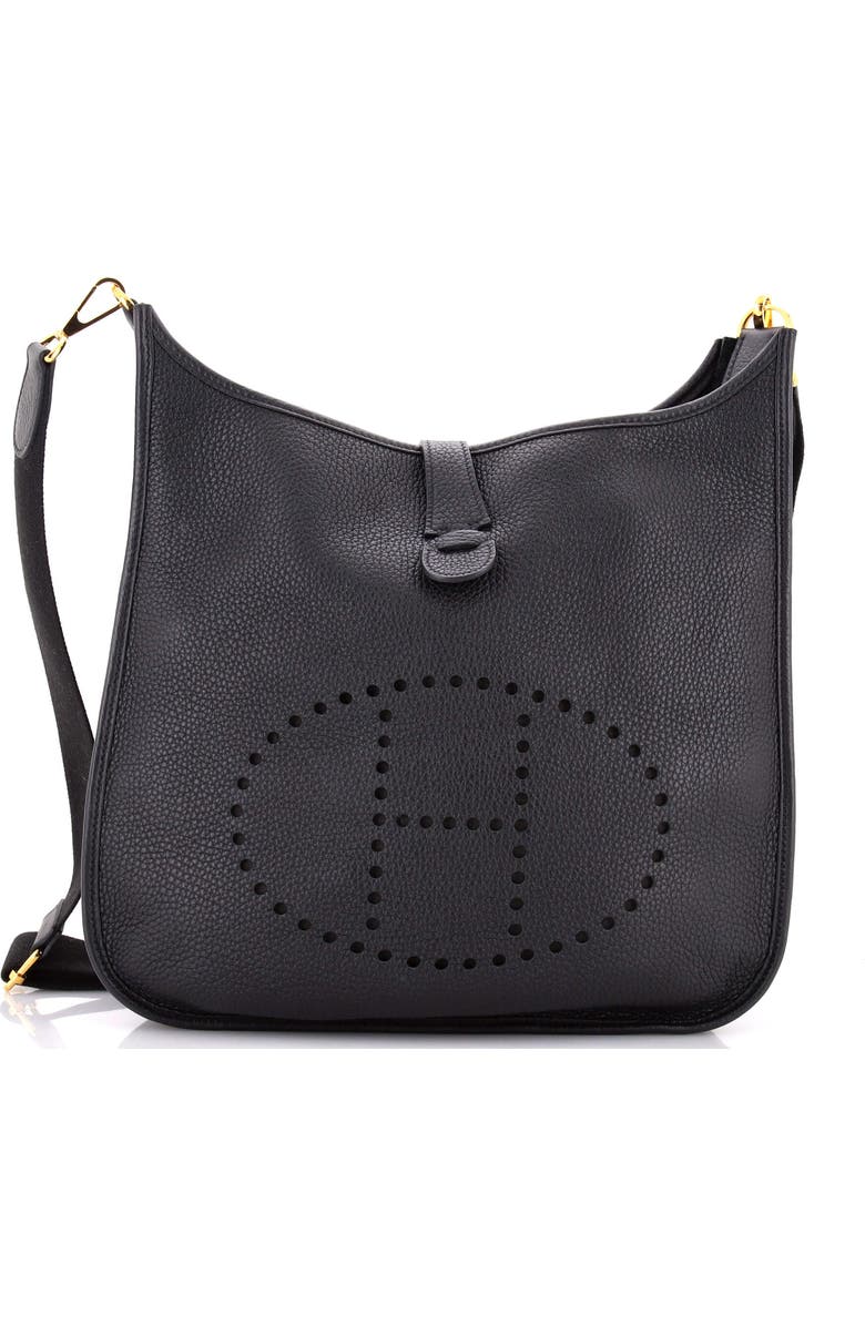 Pre-Owned Hermes Evelyne Bag Gen III Clemence GM, Main, color, Noir