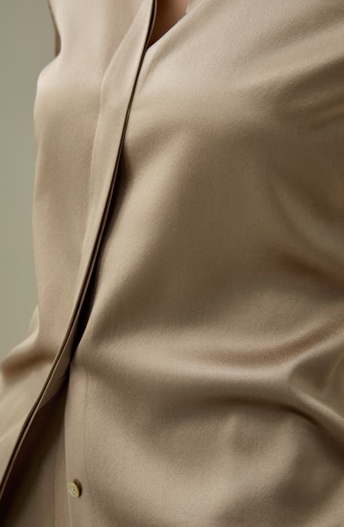 Lilysilk Elegant Silhouette Silk Shirt In Camel