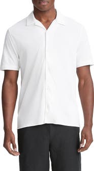 Vince Cabana Short Sleeve Piqué Camp Shirt
