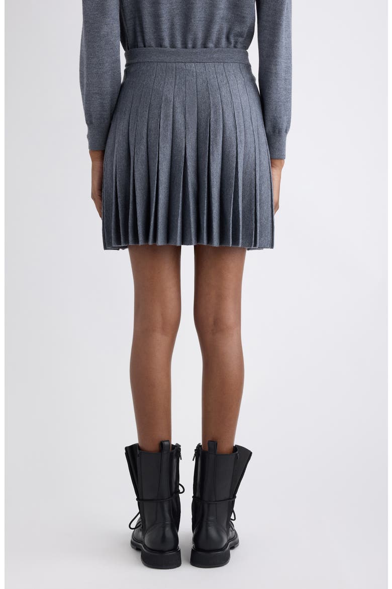 Pleated Wool Skirt, Alternate, color, 1167 HEATHER GREY